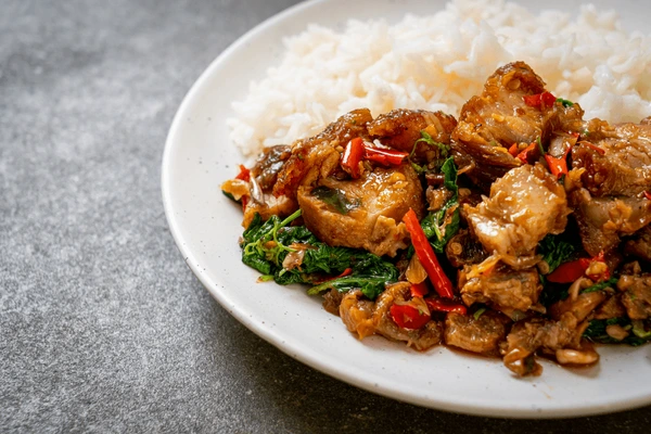 Spicy Basil Pork Belly